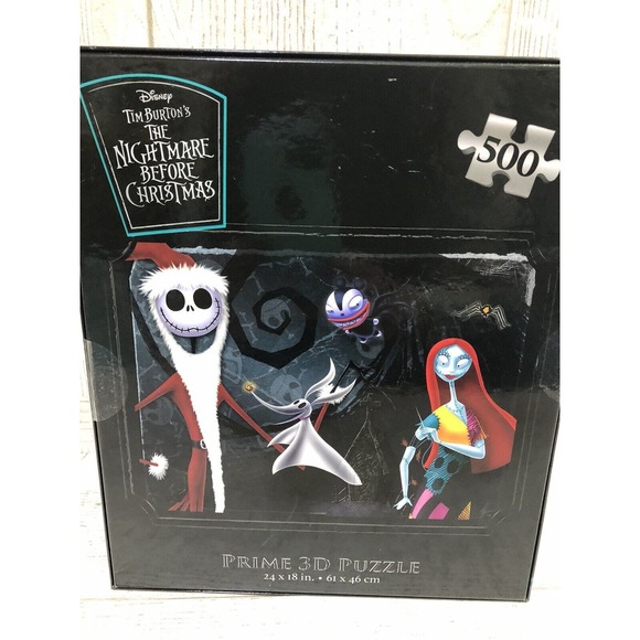 Disney The Nightmare Before Christmas 500 Piece Prime 3D Puzzle 24"X 18"/New - Picture 3 of 7